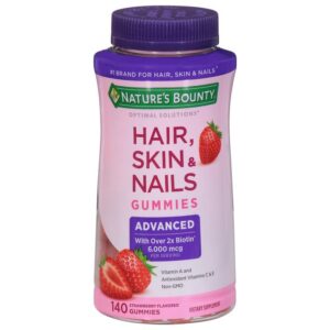 nature's bounty hair skin & hair gummies advanced - 140 gummies