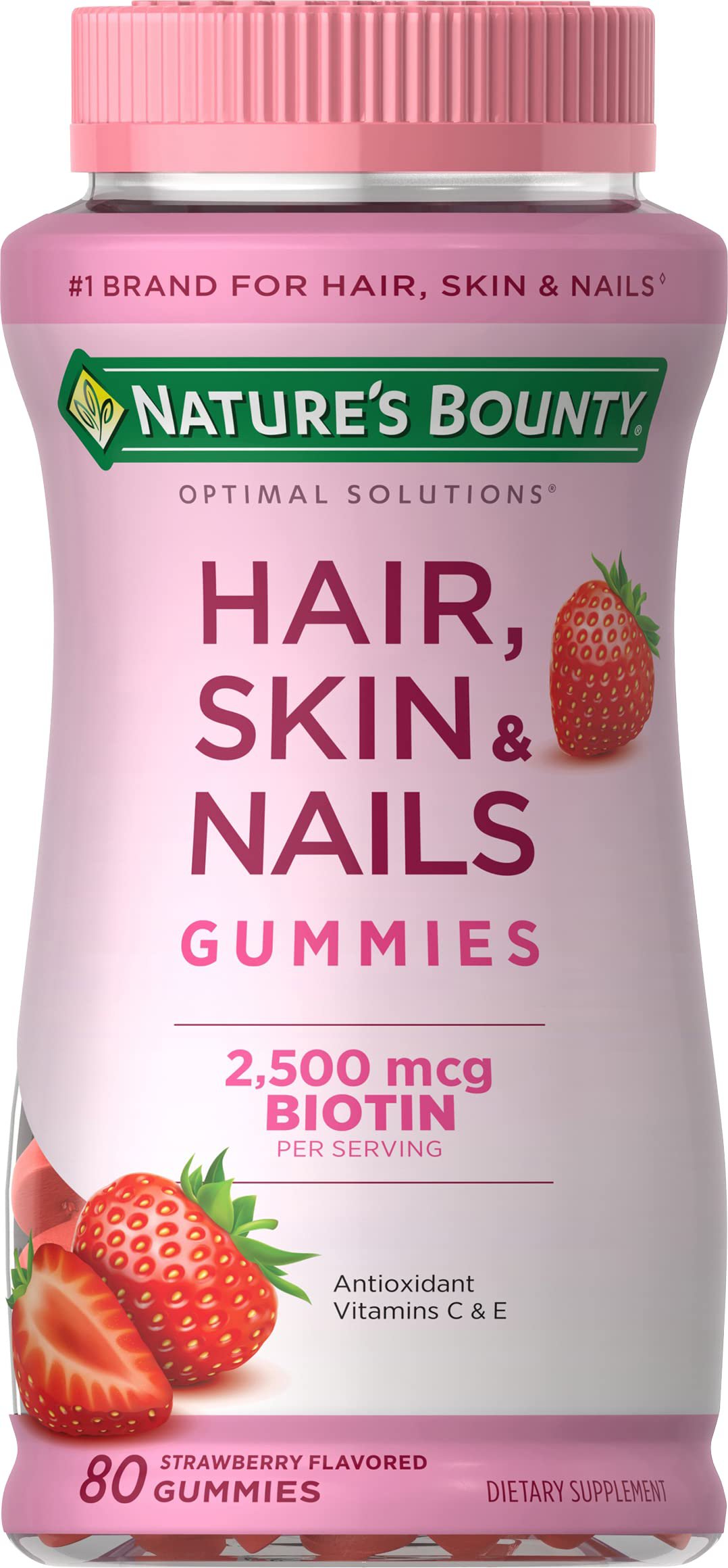 nature's bounty hair skin & nails gummies - 80 gummies - Image 3