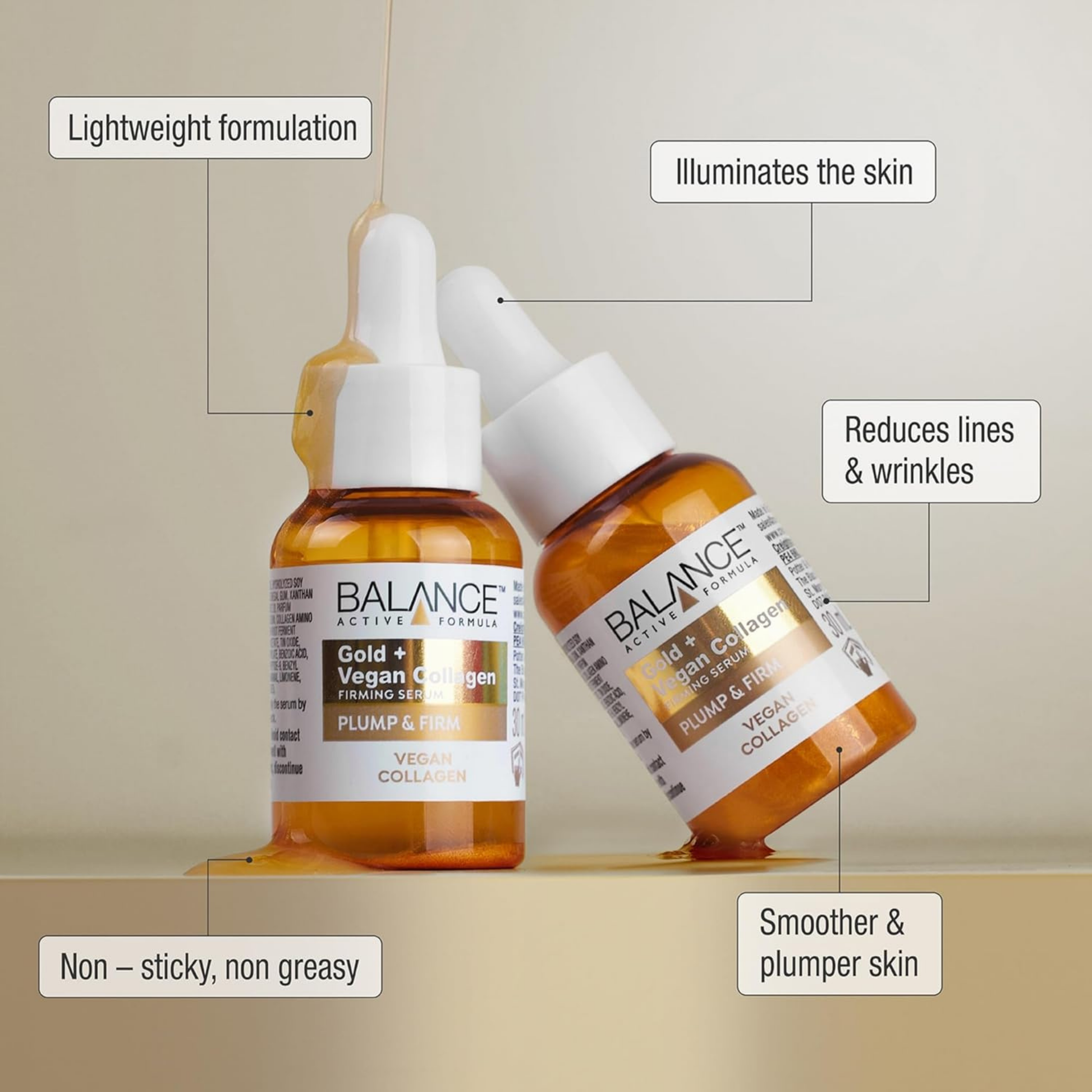 Balance Gold Collagen Serum - 30ml - Image 3