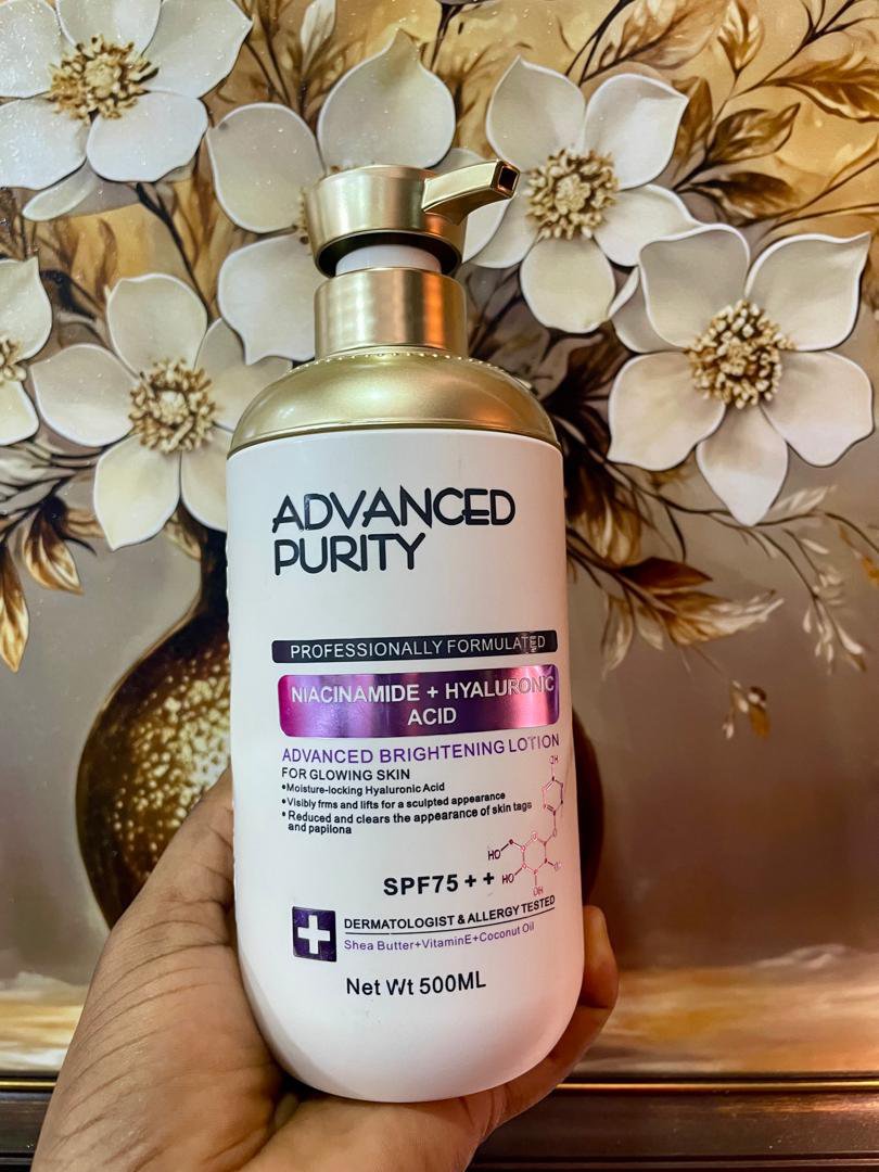 advanced purity niacinamide + Hyaluronic acid advanced brightening lotion - 500ml