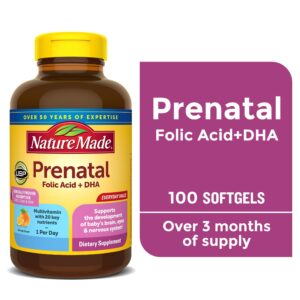 Nature Made Prenatal Folic Acid + DHA - 90 softgels