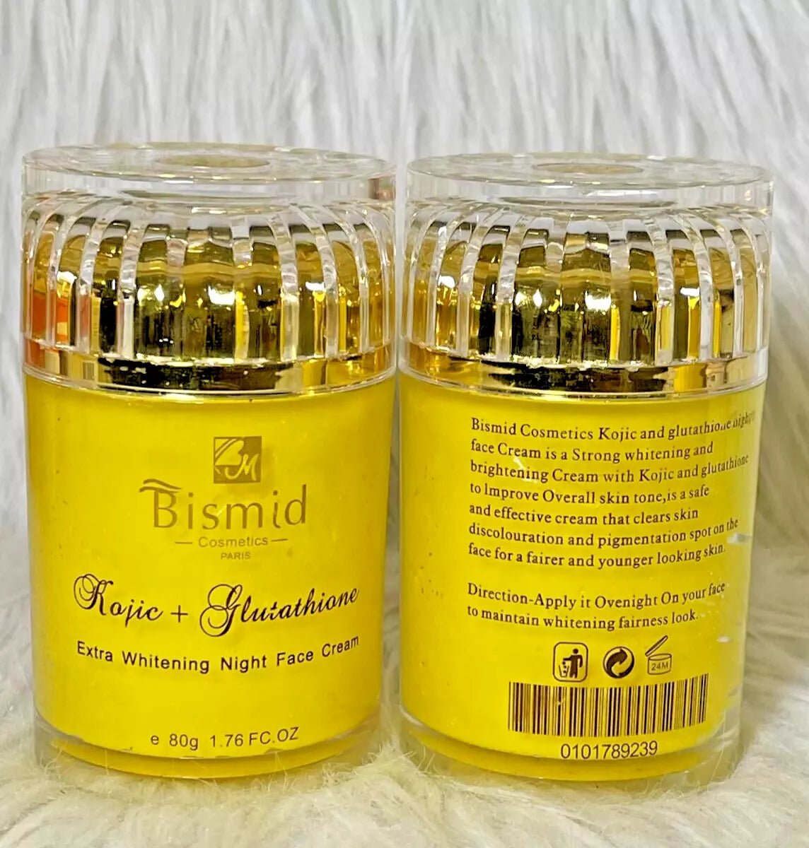 Bismid Kojic + Glutathione Extra whitening night face cream - 80g