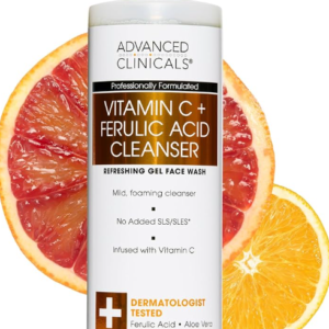 advanced clinicals vitamin c + ferulic acid cleanser - 347ml