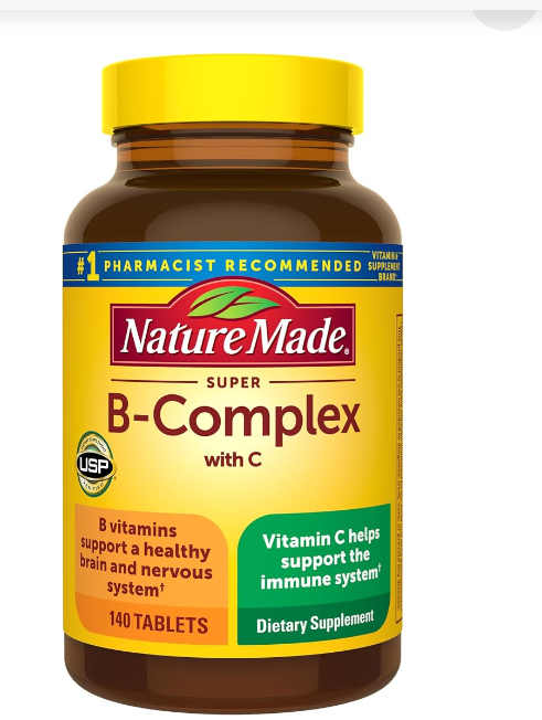 nature made super b-complex with vitamin c - 140 tablets